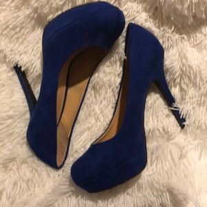 Cobalt blue pumps